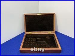 Vintage Wooden Firearm Presentation & Display Case with Velvet Lining & Ammo Slots