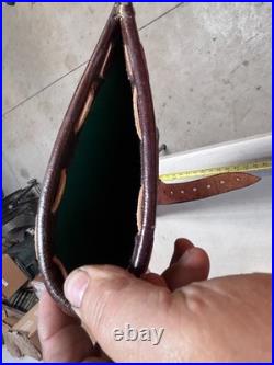 Vintage deer BUCK 46 Shotgun Case Brown Leather Hand Tooled Gun Rifle Hunting