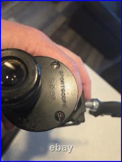 Vintage deluxe 2 gun storage with2 gun stand case including sportscope 9x50 spot s