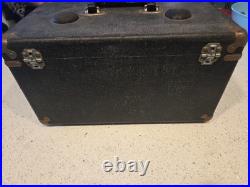 Vintage deluxe 2 gun storage with2 gun stand case including sportscope 9x50 spot s