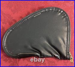 Vtg Factory Original Browning BDA 380 Black Leather Pouch Pistol Case Red Int