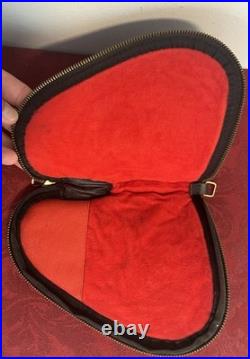 Vtg Factory Original Browning BDA 380 Black Leather Pouch Pistol Case Red Int