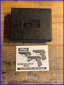 Vtg Original WALTHER Pistol Interarms PP/PPK Factory Plastic Box & Manual