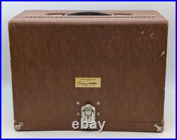 Vtg Pachmayr Gun Works Adjustable Lok-Grip Tray Super Deluxe Case Brown No Key