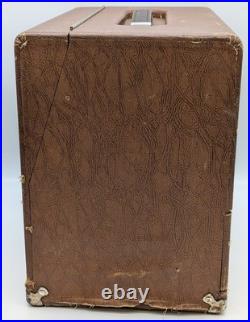 Vtg Pachmayr Gun Works Adjustable Lok-Grip Tray Super Deluxe Case Brown No Key