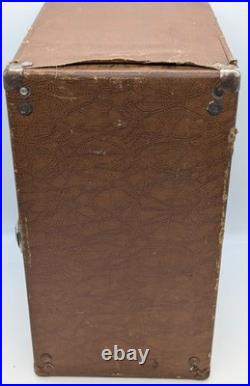 Vtg Pachmayr Gun Works Adjustable Lok-Grip Tray Super Deluxe Case Brown No Key