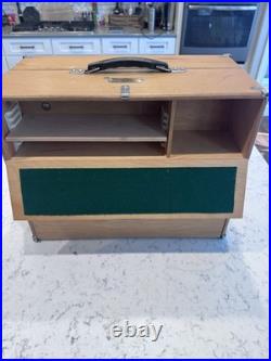 Vtg Pflumm Custom Wood Range Master Handled Pistol Carry All Case Box Storage BH