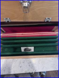 Vtg Pflumm Custom Wood Range Master Handled Pistol Carry All Case Box Storage BH