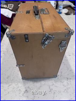 Vtg Pflumm Custom Wood Range Master Handled Pistol Carry All Case Box Storage BH