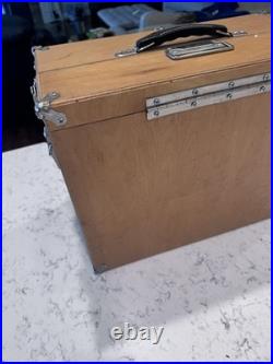 Vtg Pflumm Custom Wood Range Master Handled Pistol Carry All Case Box Storage BH