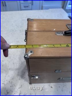 Vtg Pflumm Custom Wood Range Master Handled Pistol Carry All Case Box Storage BH