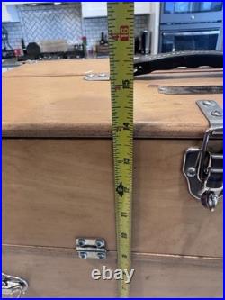 Vtg Pflumm Custom Wood Range Master Handled Pistol Carry All Case Box Storage BH