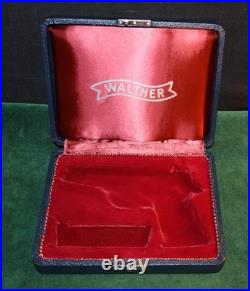 WALTHER PP Factory Blue Leatherette with Red Velvet Lining Presentation Case