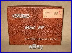 Walther Firearms PPK / S Pistol Box 1960's Alligator Case German Manual Tools