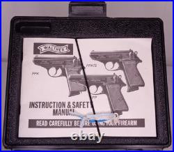 Walther PP, PPK, PPK/S Hard Shell Case and Instruction & Safety Manual Vintage