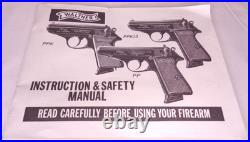 Walther PP, PPK, PPK/S Hard Shell Case and Instruction & Safety Manual Vintage