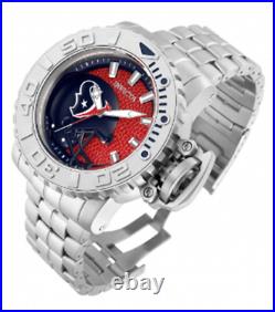 Watch Wrist Men's 33008 NFL Houston Texans Automatic 3 Hand Red Dial 200m