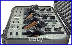 Waterproof 6 Pistol Case With Silica Gel 12 Magazine Storage Foam Insert USA