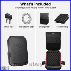 Waterproof Biometric Travel Case Rugged Handgun Lock Box in Titanium Gray Waterproof Biometric Travel Case Rugged Handgun Lock Box in Titanium Gray