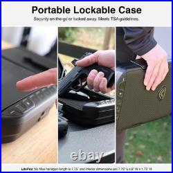 Waterproof Biometric Travel Case Rugged Handgun Lock Box in Titanium Gray Waterproof Biometric Travel Case Rugged Handgun Lock Box in Titanium Gray
