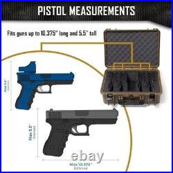 Waterproof & Dustproof Pistol Case for 4 Firearms Lightweight & Durable Design Waterproof & Dustproof Pistol Case for 4 Firearms Lightweight & Durable Design