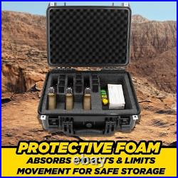 Waterproof Gun Case for 3 Handguns & 9 Magazines Heavy-Duty Protection 16 Waterproof Gun Case for 3 Handguns & 9 Magazines Heavy-Duty Protection 16
