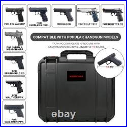 Waterproof Hard Shell Pistol Case for Handguns, Multi-Gun Storage, TSA Approved