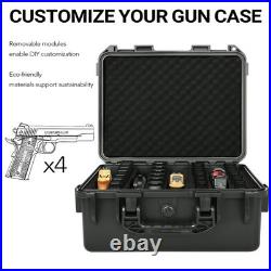 Waterproof Hard Shell Pistol Case for Handguns, Multi-Gun Storage, TSA Approved