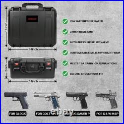 Waterproof Hard Shell Pistol Case for Handguns, Multi-Gun Storage, TSA Approved