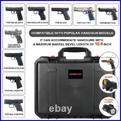 Waterproof Hard Shell Pistol Case for Handguns TSA Approved Multi-Gun Storage