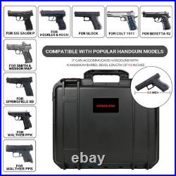 Waterproof Hard Shell Pistol Case for Handguns TSA Approved Multi-Gun Storage