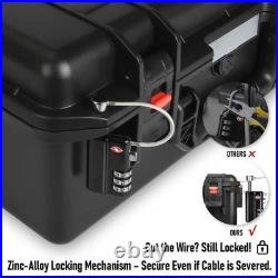Waterproof Hard Shell Pistol Case for Handguns TSA Approved Multi-Gun Storage