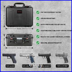 Waterproof Hard Shell Pistol Case for Handguns TSA Approved Multi-Gun Storage