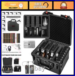 Waterproof Pistol Case for Handguns Multi-Gun Storage Box with Magazines Holde