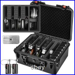 Waterproof Pistol Case for Handguns Multi-Gun Storage Box with Magazines Holde