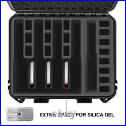 Waterproof Pistol Case for Handguns Multi-Gun Storage Box with Magazines Holde