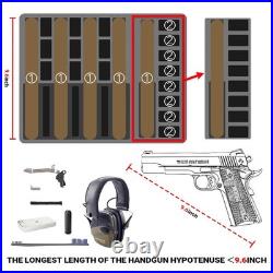Waterproof Pistol Case for Handguns Multi-Gun Storage Box with Magazines Holde