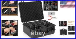 Waterproof Shockproof Gun Case for 5 Pistols & 12 Magazines Black Hard Case Waterproof Shockproof Gun Case for 5 Pistols & 12 Magazines Black Hard Case