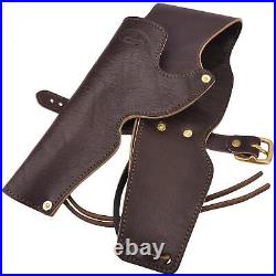 Western Leather Holster Cowboy Brown Hand Made Gun Case Pistol Holsters Gifts
