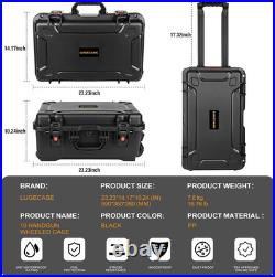 Wheeled Pistol Gun Case for 10 Handguns Holds 10 Pistols & 12 Magazines, Pre-C