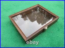 Wood Presentation Display Box Case Possibly for Pistol Gun Handgun Revolver USA