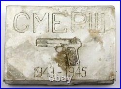 Ww2 1943-1945 wwII GUN Cigarette CASE Soviet SMERSH Pistol TT Handgun NKVD Rare