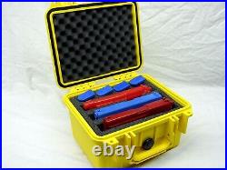 Yellow Pelican 1300 custom 3 pistol handgun foam gun Travel case + nameplate